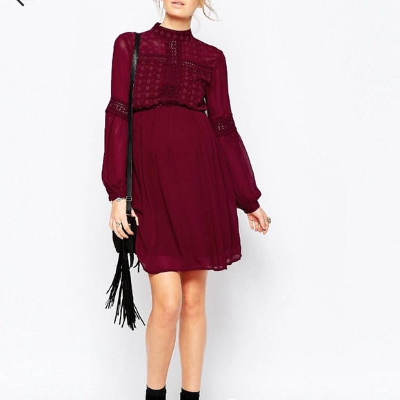 ASOS Maternity Dresses & Skirts - ASOS Maternity Lace Inset Maternity Dress